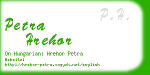 petra hrehor business card